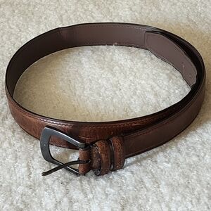 Genuine leather belt color brown size 38
